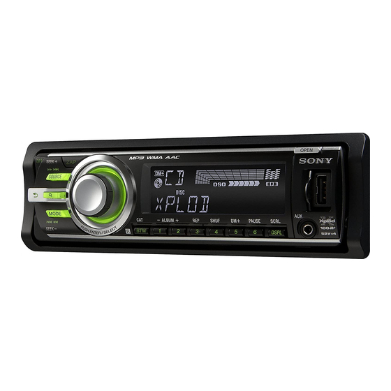 Sony CDX-GT630UI Installation/Connections
