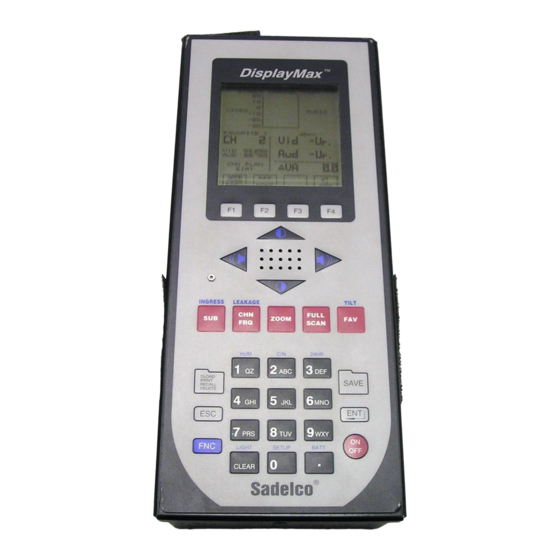 Sadelco DisplayMax 600 CATV Meters Manuals