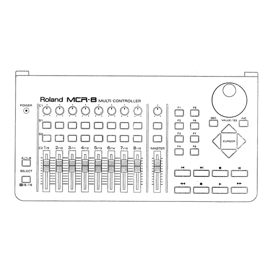 Roland MCR-8 Owner's Manual