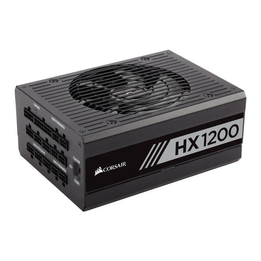 Corsair HX Series, HX1200, HX1000, HX850, HX750 - Power Supply Manual