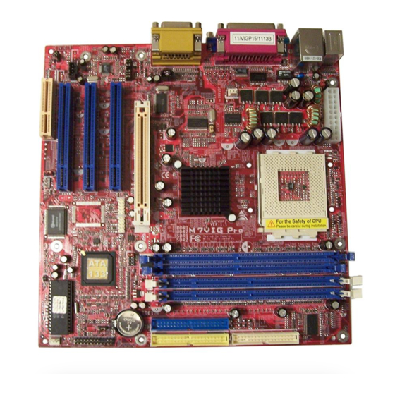 Biostar M7VIG PRO Bios Setup Manual