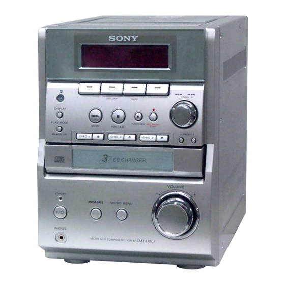 Sony HCD-EP707 - Micro Hi-fi Component System Manuals