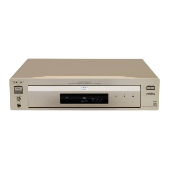 Sony DVP-S7000 Operating Instructions Manual