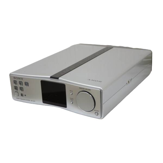 Sony HT-K25 Operating Instructions Manual