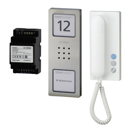 SSS Siedle Compact SET CA 812-1 E/W Product Information