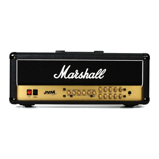 Marshall Amplification JVM2 Series Owner's Manual