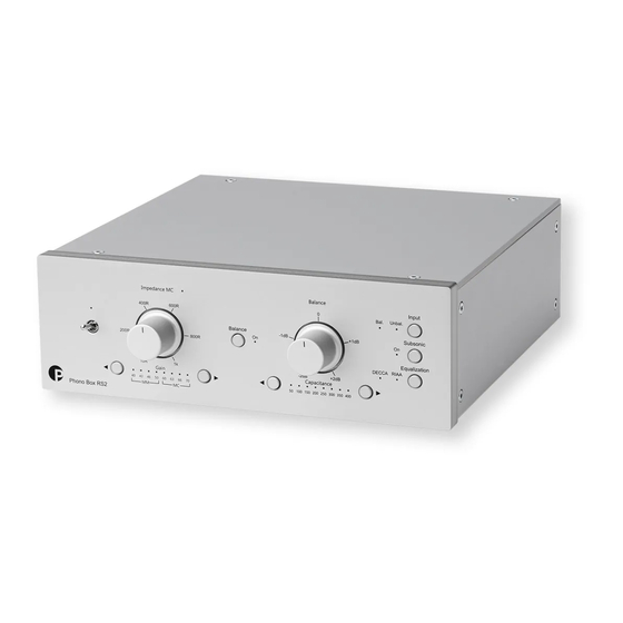 Pro-Ject Audio Systems Phono Box RS2 Instructions For Use