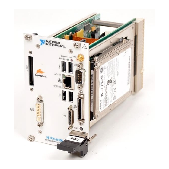 NI PXI-8106 Installation Manual