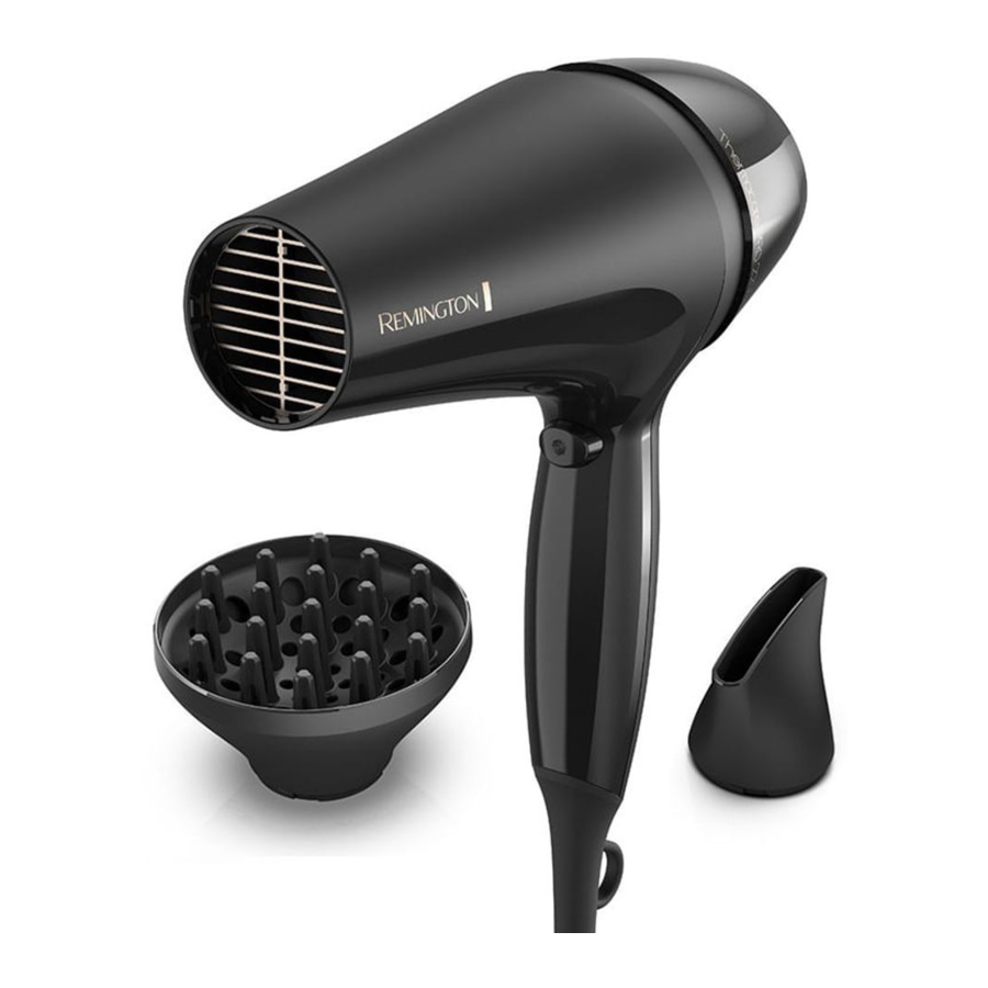 Remington D12A Hair Dryer Use And Care Guide ManualsLib