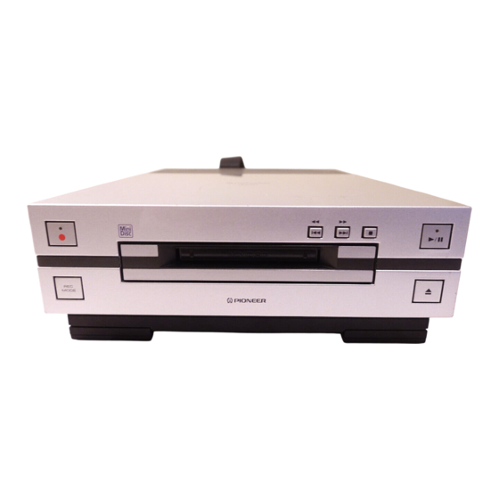 User Manuals: Pioneer MJ-L7 MiniDisc Recorder