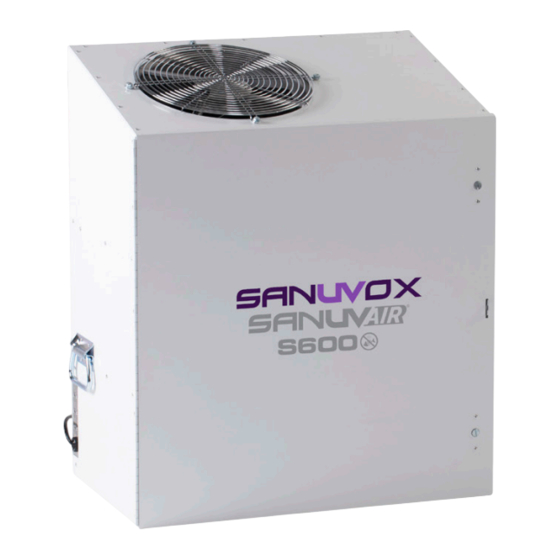 Sanuvox SANUVAIR S600 Manuals