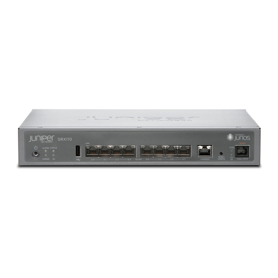 Juniper SRX110 Quick Start Manual
