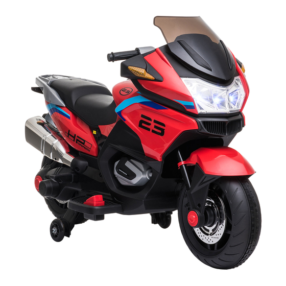 User Manuals: Lean Cars HZB-118 Ride-On Motorcycle