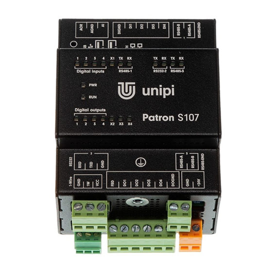UniPi Technology Patron S107 Quick Start Manual