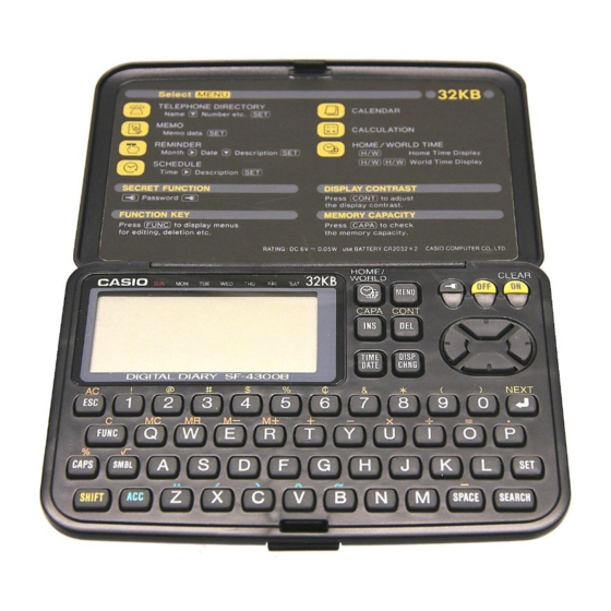 Casio SF-4300B Owner's Manual