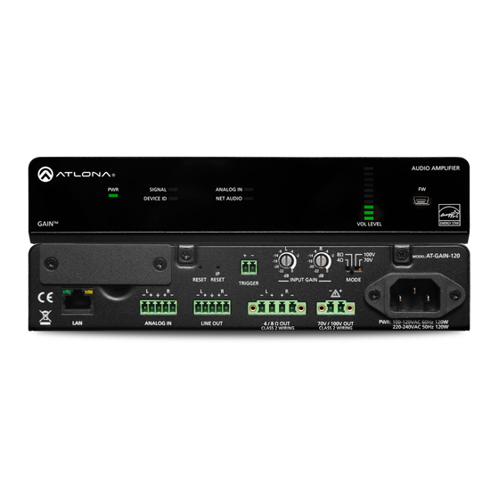 Atlona Gain 120 Manual