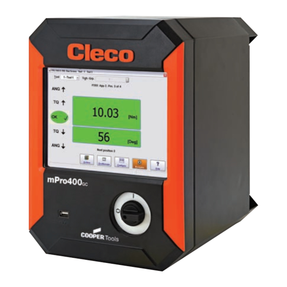 Cooper Tools Cleco mPro400GC Quick Setup Manual