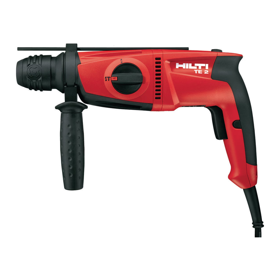 Hilti TE 2, TE 2 02, TE 2-M, TE 2-M 02, TE 2-S Manual