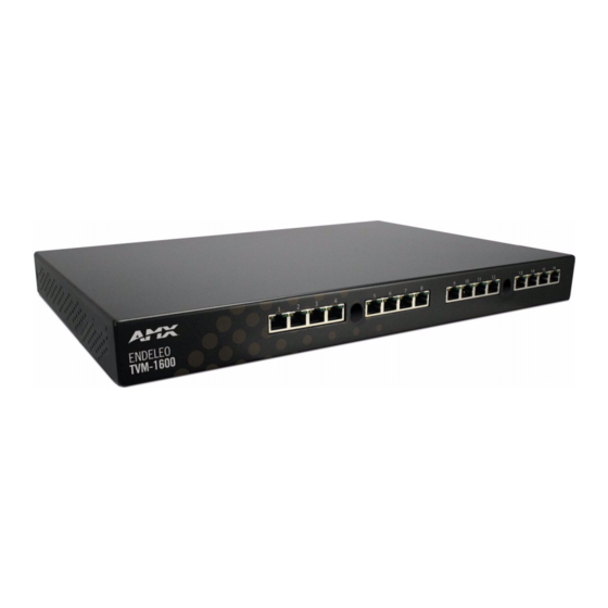 AMX Endeleo TVM-1600 Quick Start Manual