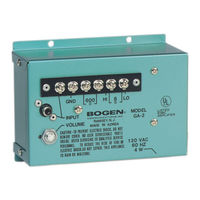 Bogen GA2 Install Manual
