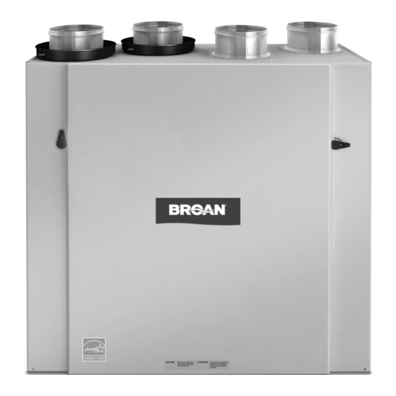 Broan HRV160 ECM Manuals