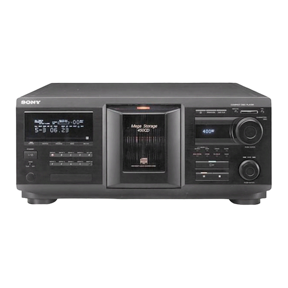 Sony CDP-CX450 Operating Instructions Manual