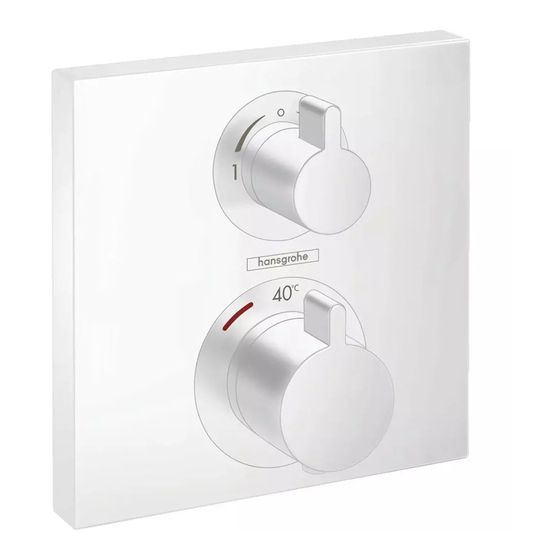 Hans Grohe Ecostat Square 15714700 Instructions For Use/Assembly Instructions