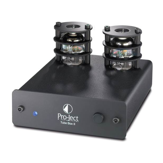 Pro-Ject Audio Systems Tube Box II Instructions For Use