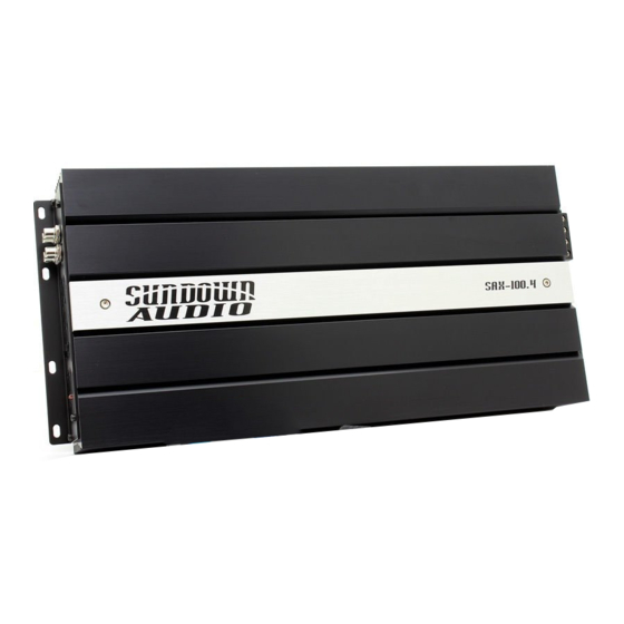 Sundown Audio SAX-100.4 Owner's Manual