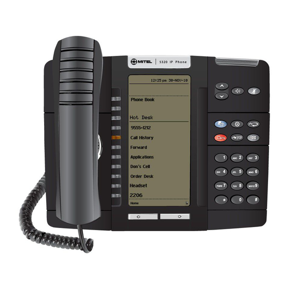 Mitel 5320 Quick Reference Manual