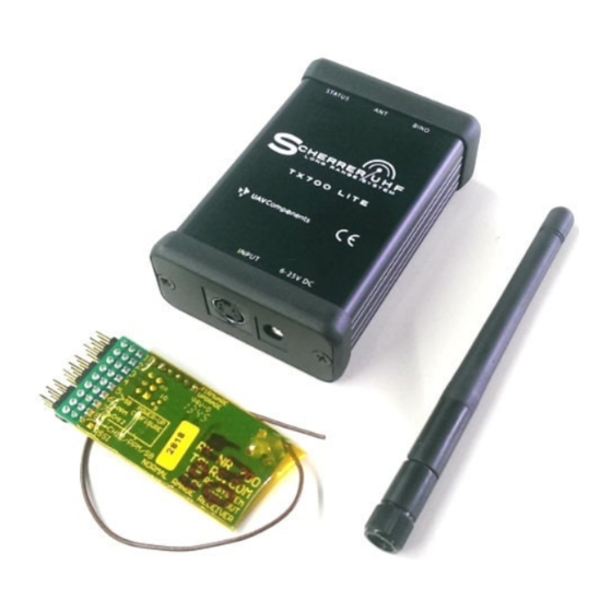 Scherrer UHF Tx700Pro Manual
