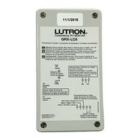 Lutron Electronics GRX-LC8 Installation And Setup Instructions