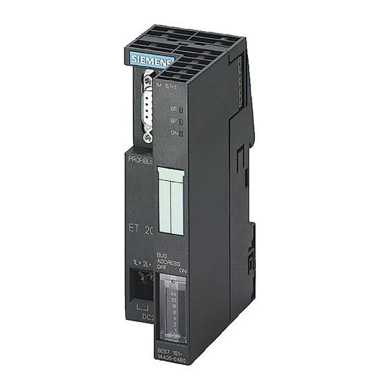 Siemens 6ES7151-1BA02-0AB0 Manual