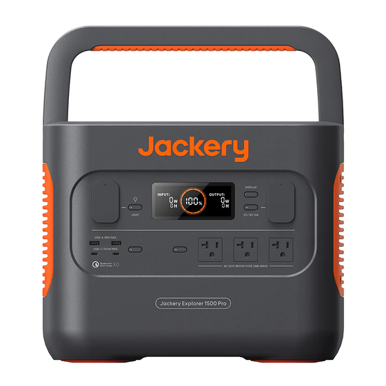 Jackery Explorer 1500 Pro User Manual