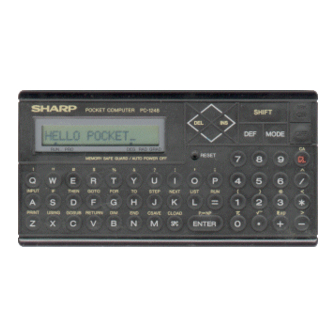 Sharp PC-1246S; PC-1248 Manuals