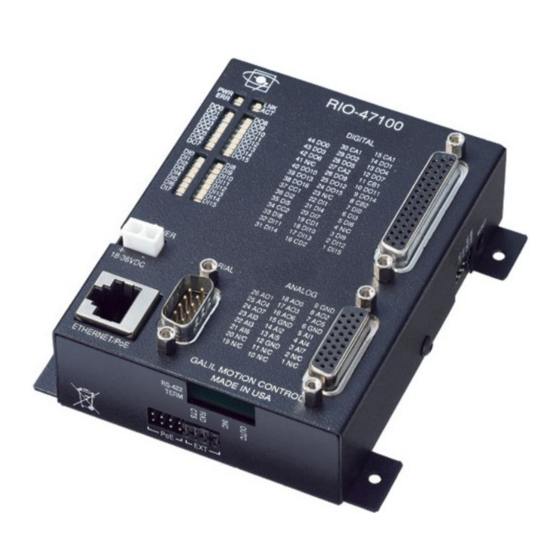 Galil Motion Control RIO-47 series
RIO-47100 User Manual