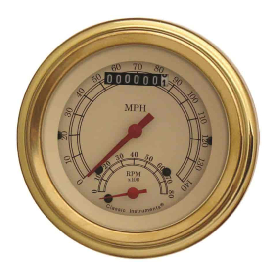 User Manuals: Classic Instruments ULTIMATE Gauges