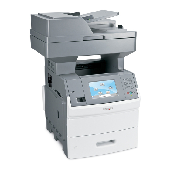 Lexmark X658DE - Mfp Laser 55PPM P/s/c/f Duplex Adf User Manual