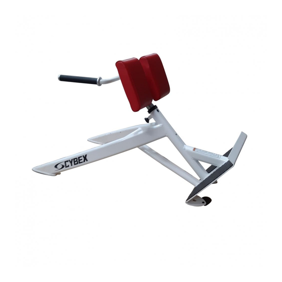 CYBEX Free Weight 45 Back Extension Owner's And Service Manual