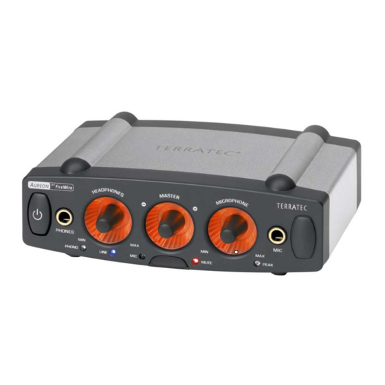 TerraTec Aureon 7.1 FireWire Manual