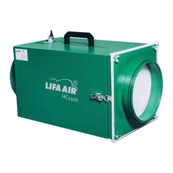 User Manuals: Lifa Air HepaClean 1100 Pressure Unit