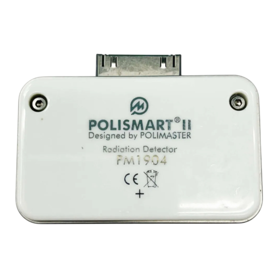 Polimaster POLISMART II PM1904 Quick Start Operation Manual