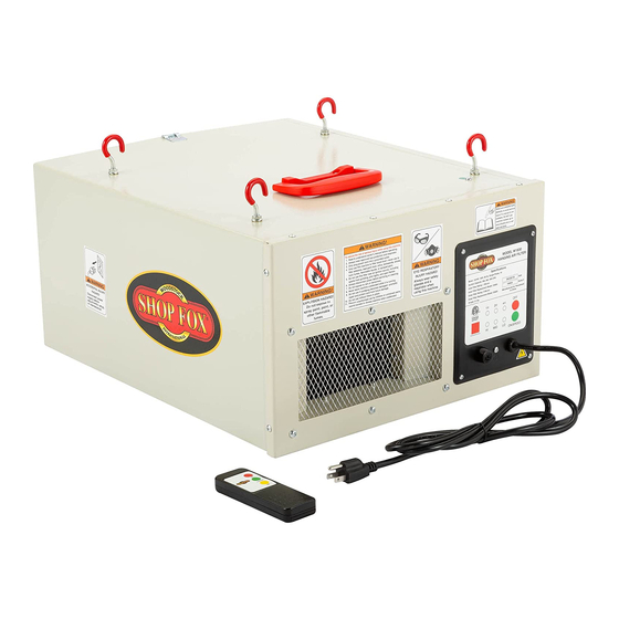 User Manuals: Woodstock Shop Fox W1830 Air Filter