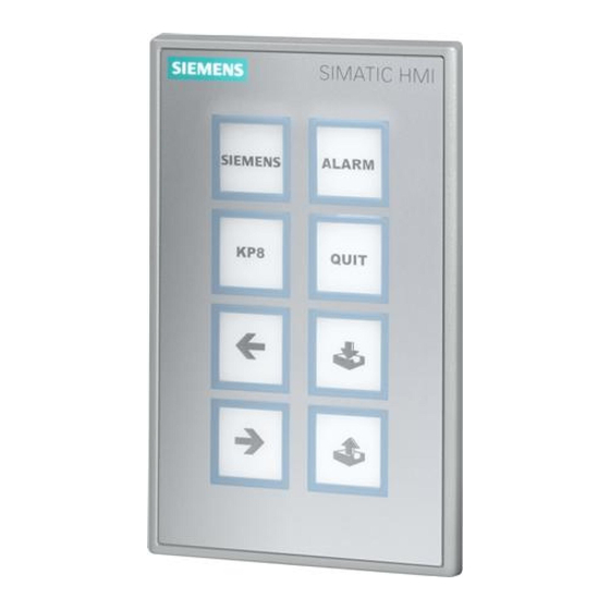 Siemens SIMATIC KP32F Operating Instructions Manual
