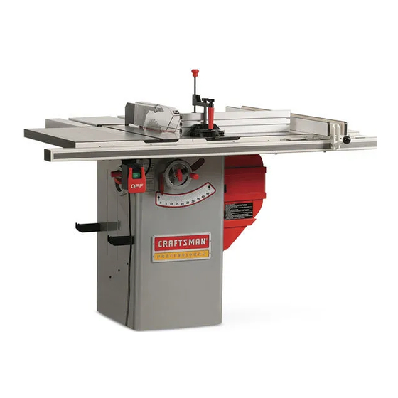 Craftsman 22124 - Professional 10 in. Table Saw Manuals