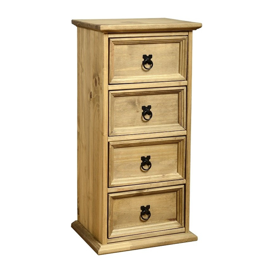 CORONA 4 DRAWER CD CHEST Assembly Instructions