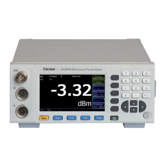 Ceyear 2438 Microwave Power Meter Manuals
