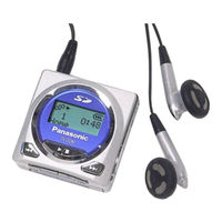 Panasonic SVSD80 - SD AUDIO PLAYER Operating Instructions Manual