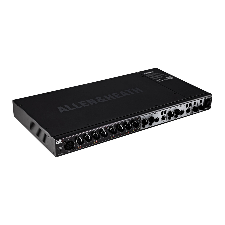 ALLEN & HEATH GR4 - Audio Mixer Manual