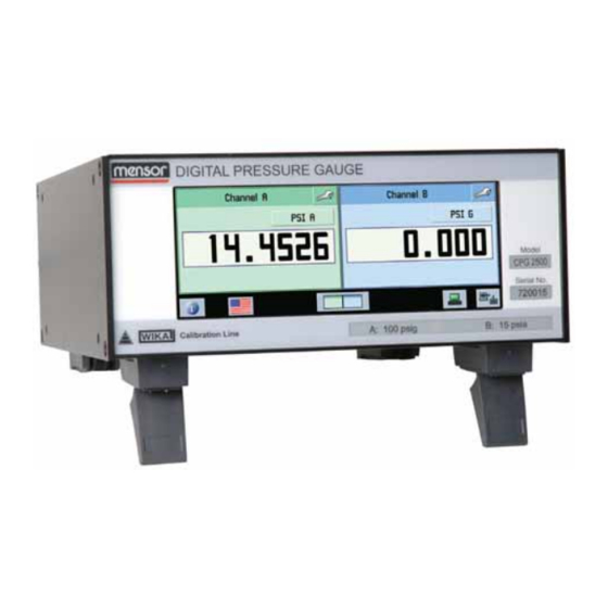 WIKA SERIES CPG 2500 Operating Instructions Manual